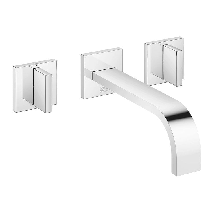 Lavatory Faucet MEM Wall Mount Mixer 2 Lever ADA WaterSense Chrome 1.2 Gallons per Minute Less Drain 3 Hole - Frankwebs