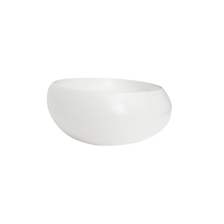 Vessel Cloud with Waste Cover 22-7/8 Inch White Matte Vitreous China - Frankwebs