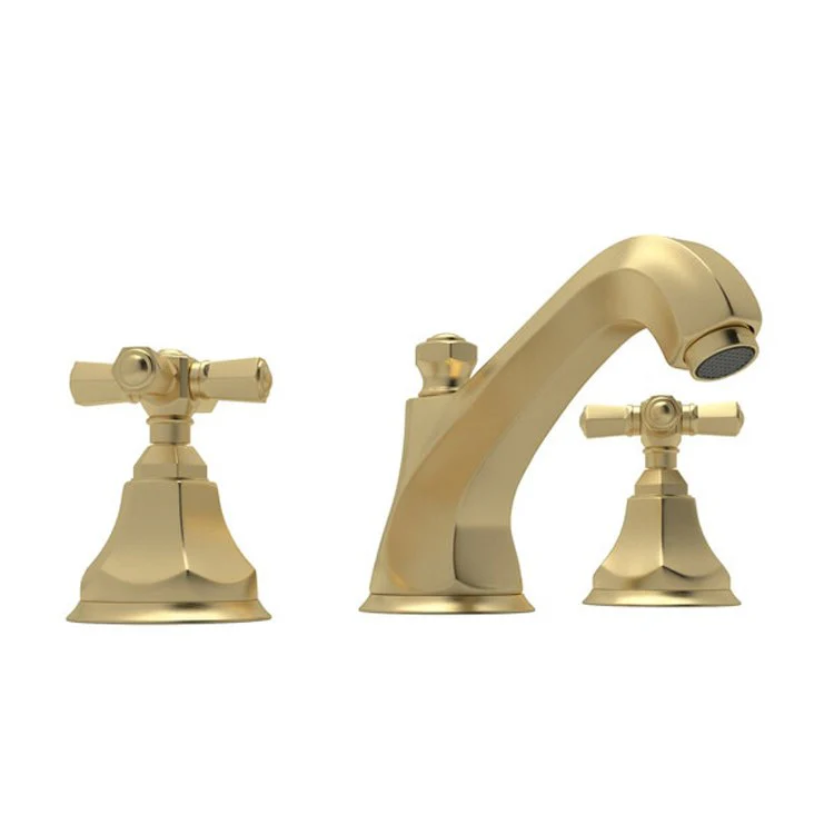 Lavatory Faucet Palladian Widespread 2 Cross Handle Italian Brass 1.2 Gallons per Minute - Frankwebs
