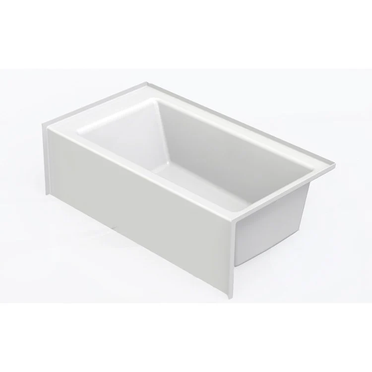 Soaking Tub Alcove Left Drain Biscuit Rectangle 52 Gallons 60 x 32 x 21 Inch - Frankwebs