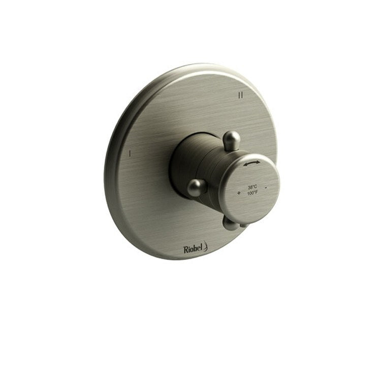 Thermostatic and Pressure Balance Valve Trim Classic 1/2 Inch Round 3-Way 5 Function 1 Cross Polished Nickel - Frankwebs