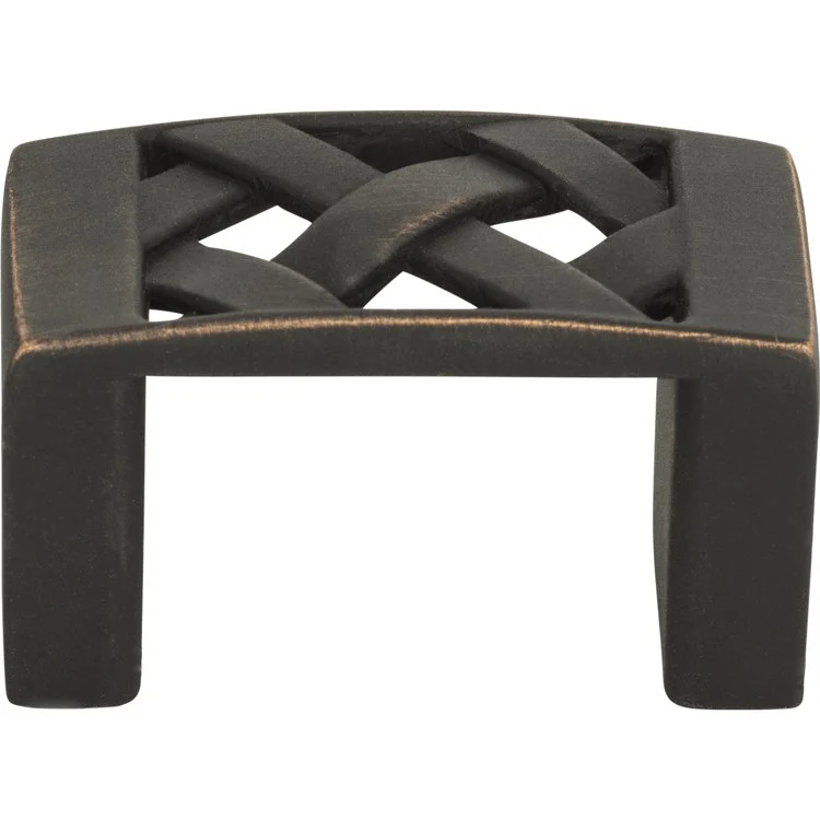 Knob Atlas Lattice Brushed Nickel Zinc Alloy 1-5/8 Inch - Frankwebs