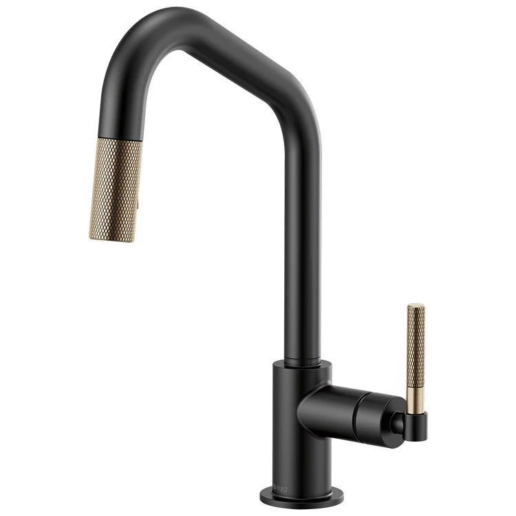 Litze Single Handle Pull Down Faucet with Angled Spout/Knurled Handle - Frankwebs