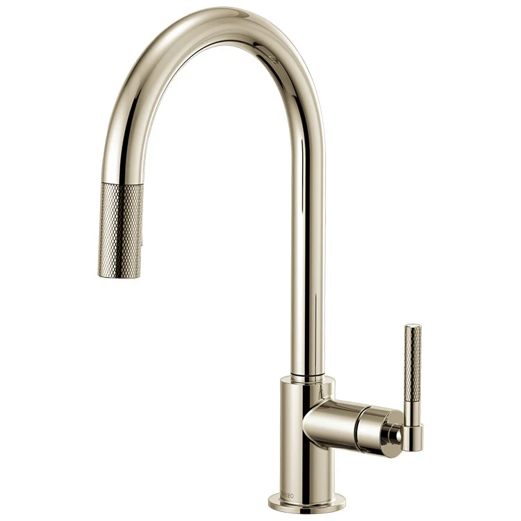 Litze Single Handle Pull Down Faucet with High-Arc Spout/Knurled Handle - Frankwebs