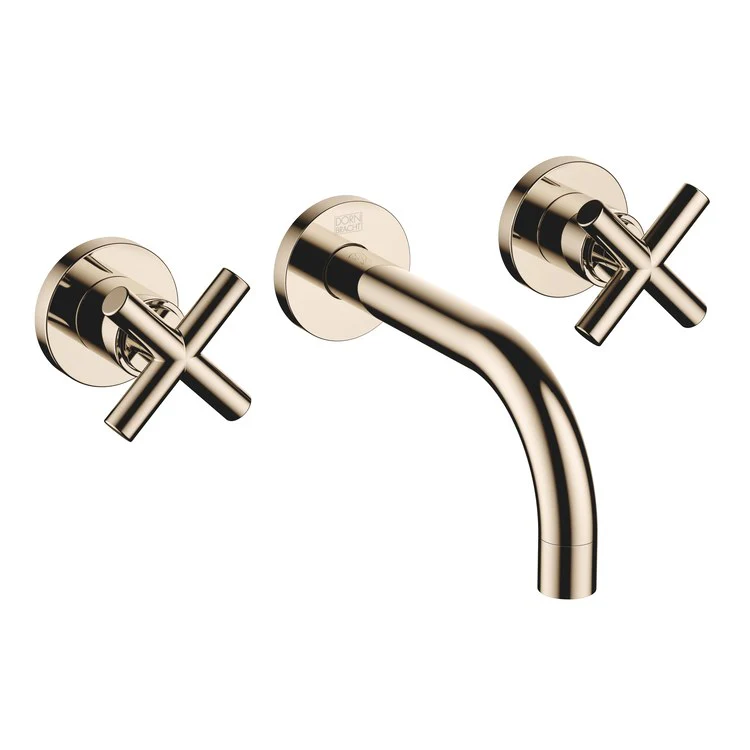 Lavatory Faucet TARA Wall Mount Mixer 2 Cross ADA WaterSense Chrome 1.2 Gallons per Minute Less Drain 3 Hole - Frankwebs