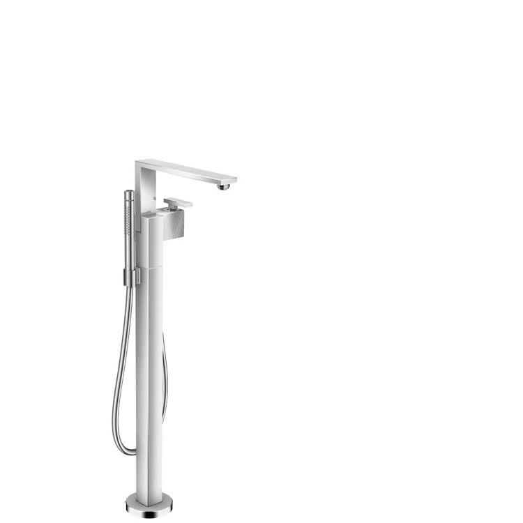 Tub Filler Trim Edge Freestanding with Wand Diamond Cut 1 Lever Chrome 5.81 GPM - Frankwebs