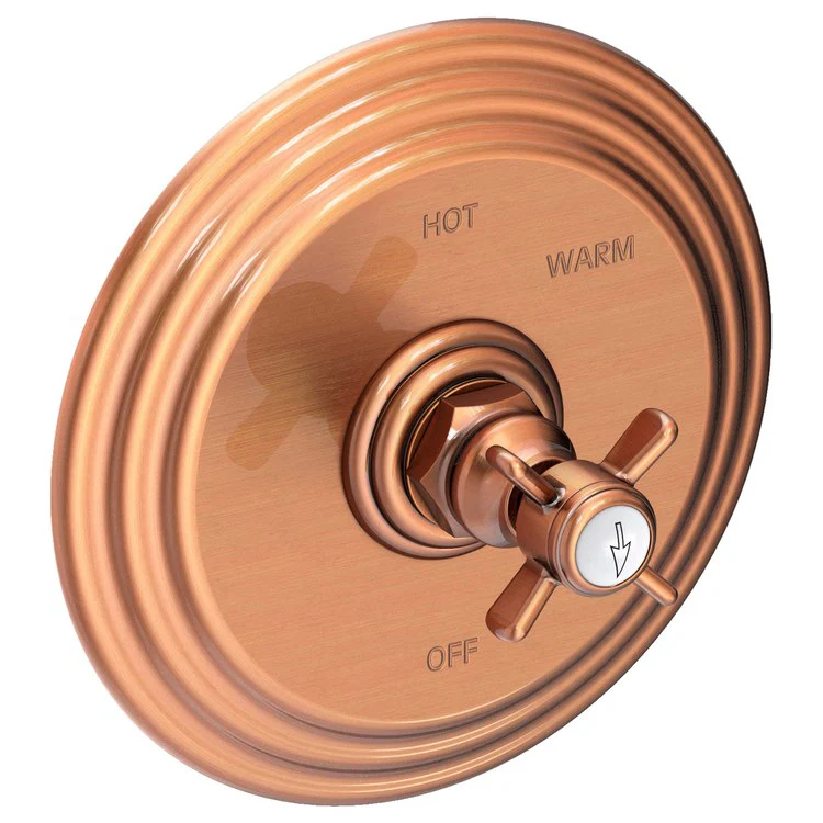Pressure Balance Valve Trim Fairfield Round 1 Cross English Bronze ADA Depth 3-4/5 Inch - Frankwebs