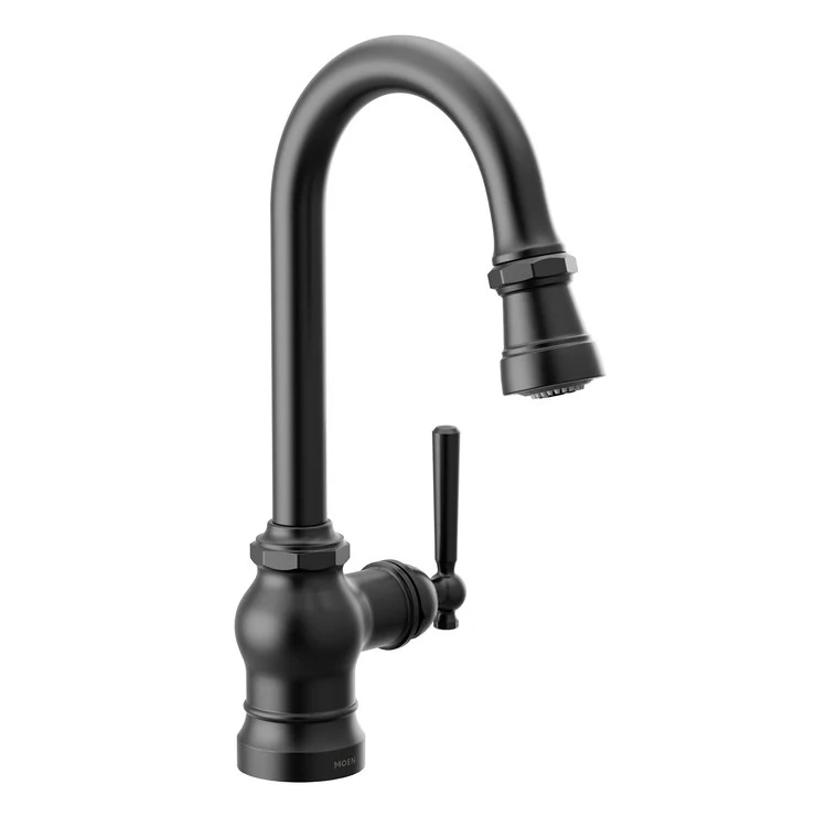 Bar Faucet Paterson 1 Lever ADA Matte Black Pull Down - Frankwebs