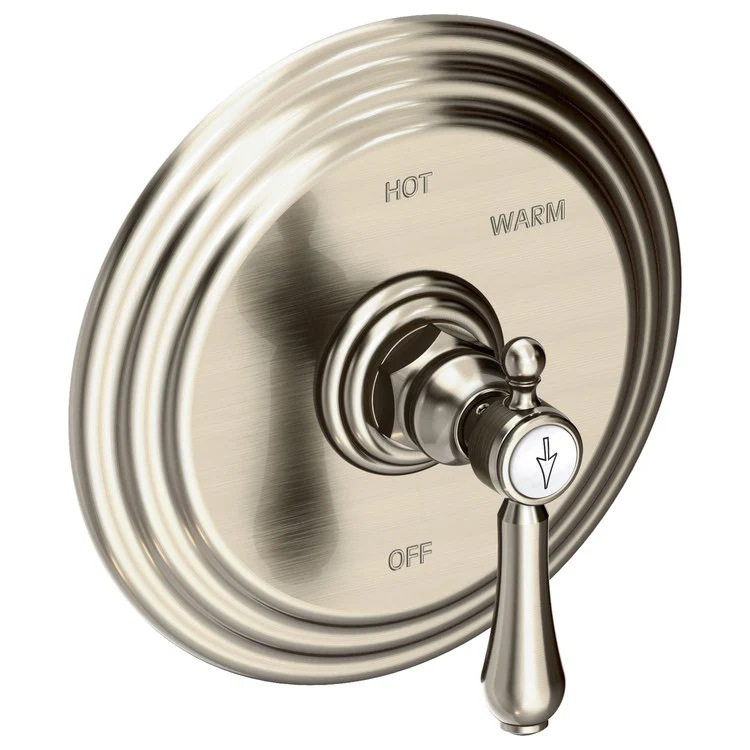 Pressure Balance Valve Trim Chesterfield Round 1 Lever Antique Brass ADA Depth 3-2/3 Inch - Frankwebs