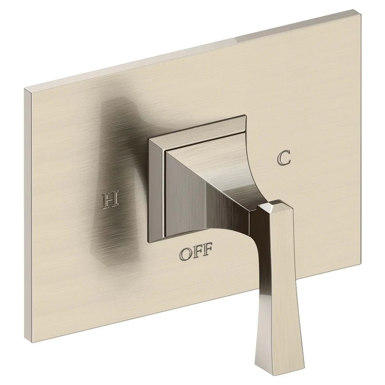 Pressure Balance Valve Trim Joffrey Rectangle 1 Lever Matte White ADA Depth 4-1/4 Inch - Frankwebs