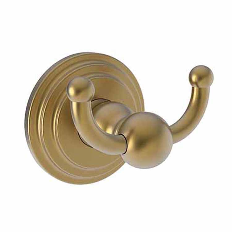 Robe Hook Alveston Double Satin Nickel PVD 2-5/9 Inch 2-3/7 Inch Wall Mount Brass - Frankwebs