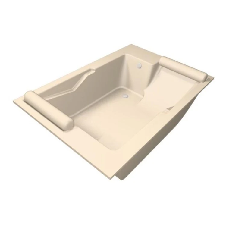 Combination Tub Designer Collection Ashley 60 x 48 x 18 Inch Drop-In Bone Rectangle - Frankwebs