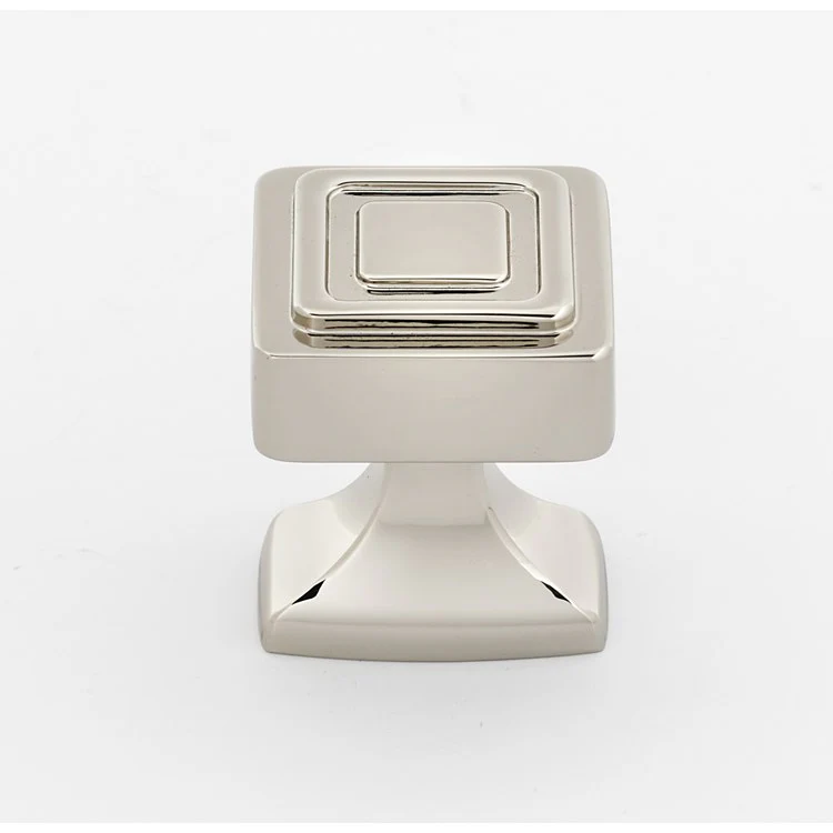 Knob Cube Square Polished Chrome Brass 1-1/4 Inch 1-3/8 Inch 1-1/4 Inch - Frankwebs