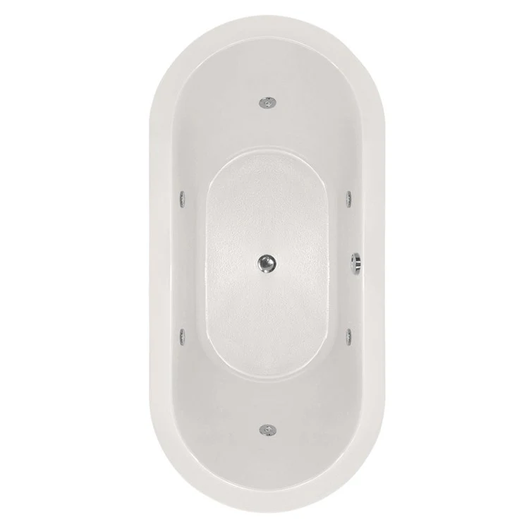 Combination Tub Designer Collection Elle 72 x 36 x 19 Inch Drop-In Center Drain Biscuit Oval - Frankwebs