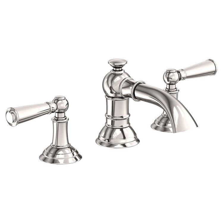 Lavatory Faucet Aylesbury Widespread 8 to 20 Inch Spread 2 Lever ADA White 1.2 Gallons per Minute Brass Spout Height 1-13/16 Inch - Frankwebs
