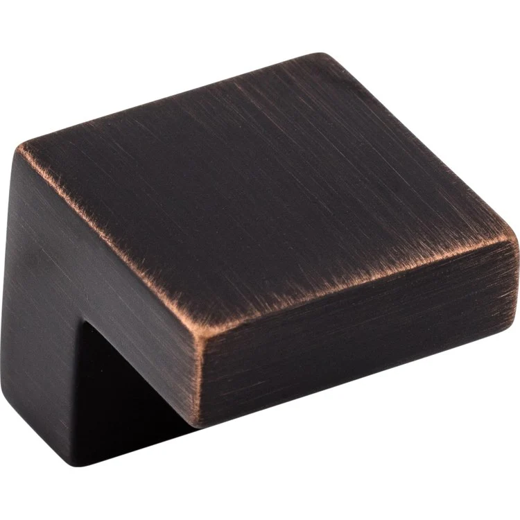 Knob Nouveau Square Flat Black Zinc Alloy 5/8 IN C-C 11/16 Inch - Frankwebs