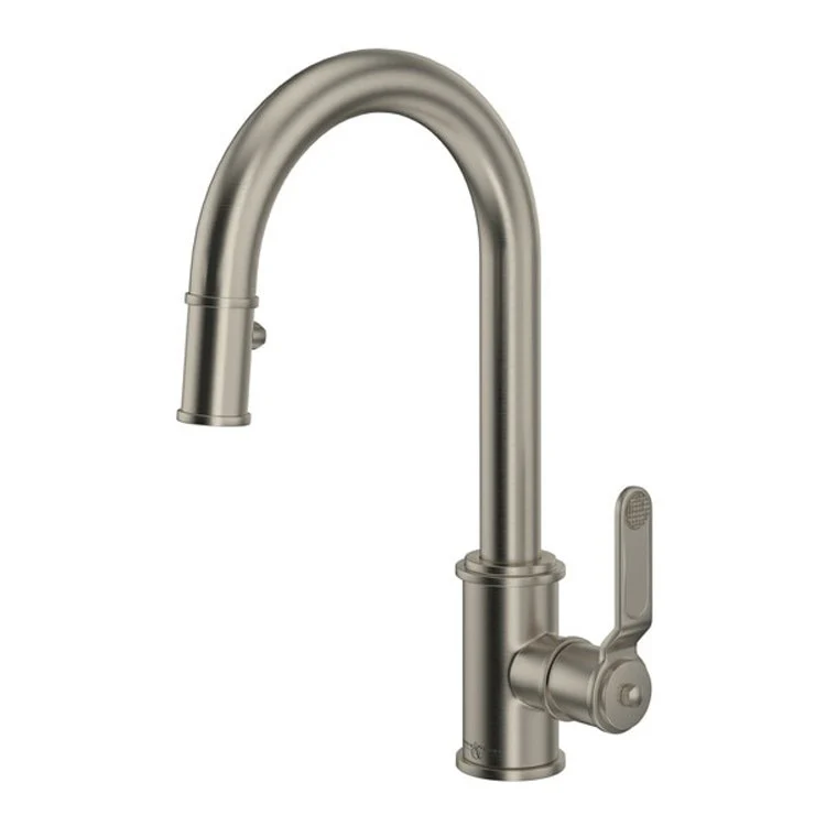 Kitchen Faucet Armstrong with Touchless Technology 1 Lever Satin English Gold Pull Down C-Spout Touchless Senses Presence 1.75 Gallons per Minute - Frankwebs
