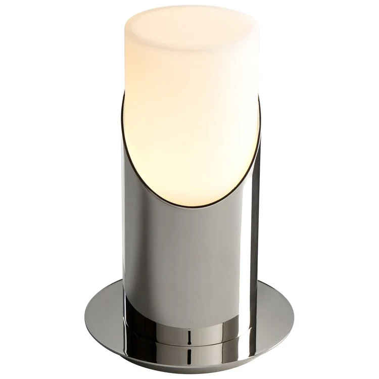 Ellipse Single-Light Large Flush Mount Ceiling Fixture with Glass Shade - Polished Chrome - Frankwebs