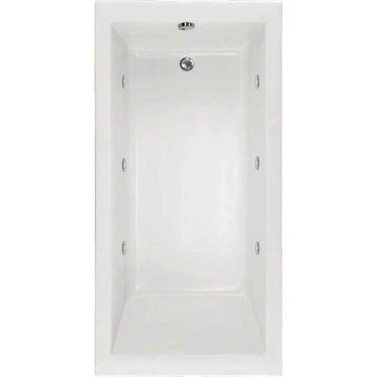 Combination Tub Designer Collection Lacey 60 x 36 x 20 Inch Drop-In End Drain White Rectangle - Frankwebs