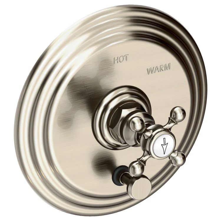 Astor Pressure Balance Tub/Shower Valve Trim Only with Cross Handle - Antique Brass - Frankwebs