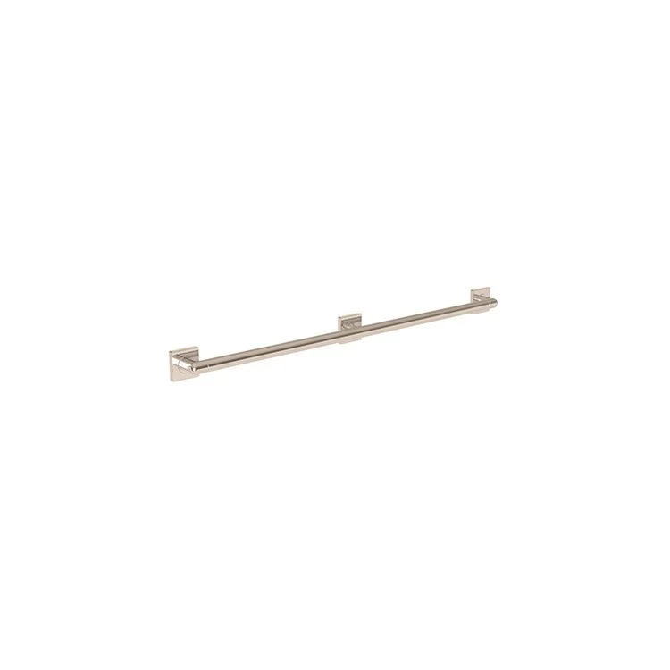 Grab Bar Secant 42 Inch 3 Post Square Plate Matte White ADA Wall Mount Brass - Frankwebs