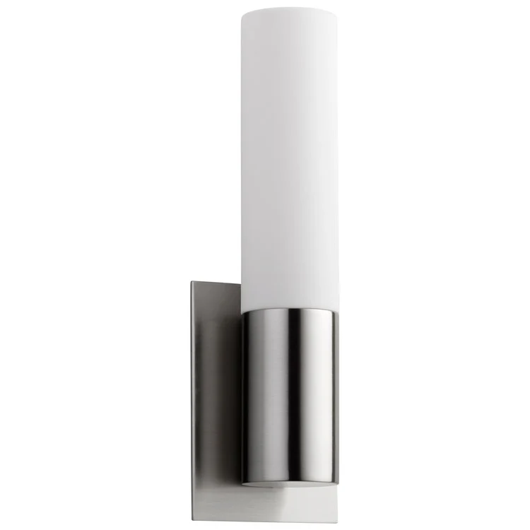 Magneta Single-Light LED Wall Sconce with Acrylic Shade - Satin Nickel - Frankwebs