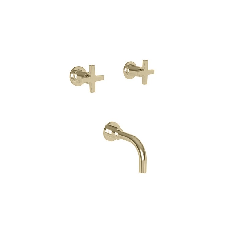 Tub Filler Trim Dorrance Wall Mount 2 Cross Matte White ADA 7-7/8 Inch Spread - Frankwebs