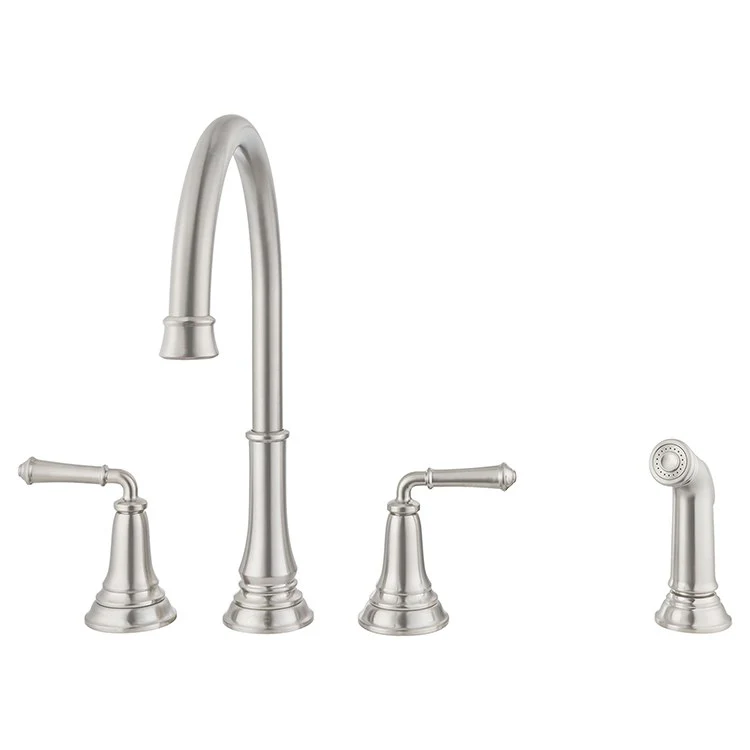 Delancey Two-Handle Widespread Kitchen Faucet with Sprayer - Frankwebs