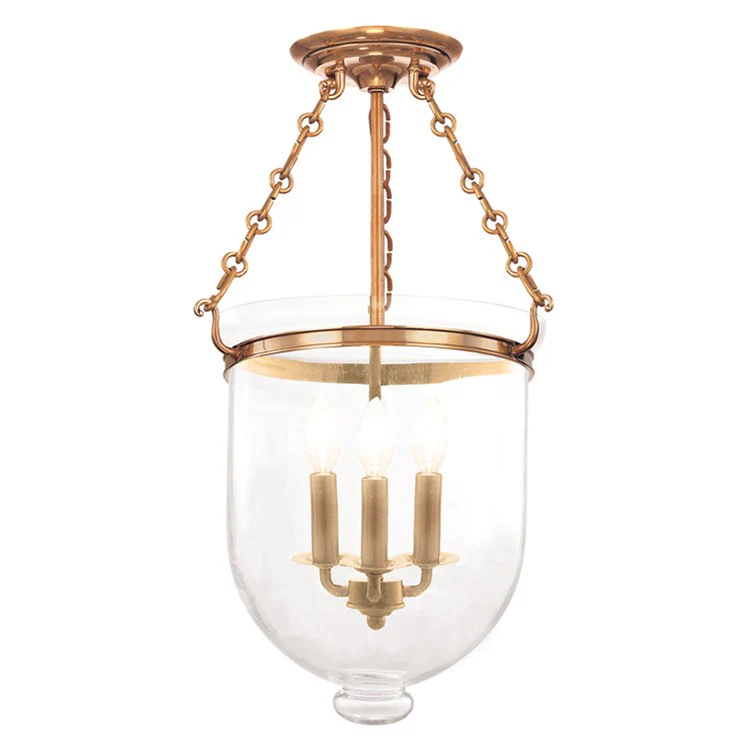 Hampton Three-Light Semi-Flush Mount Ceiling Fixture - Frankwebs