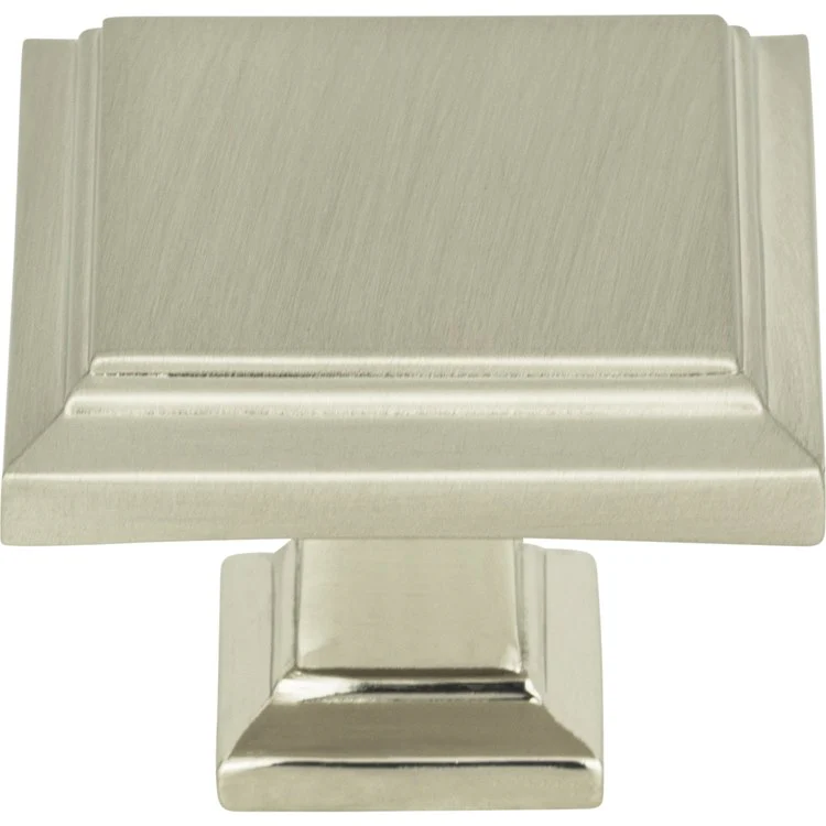 Knob Atlas Sutton Place Square Brushed Nickel Zinc Alloy 1-1/4 Inch - Frankwebs