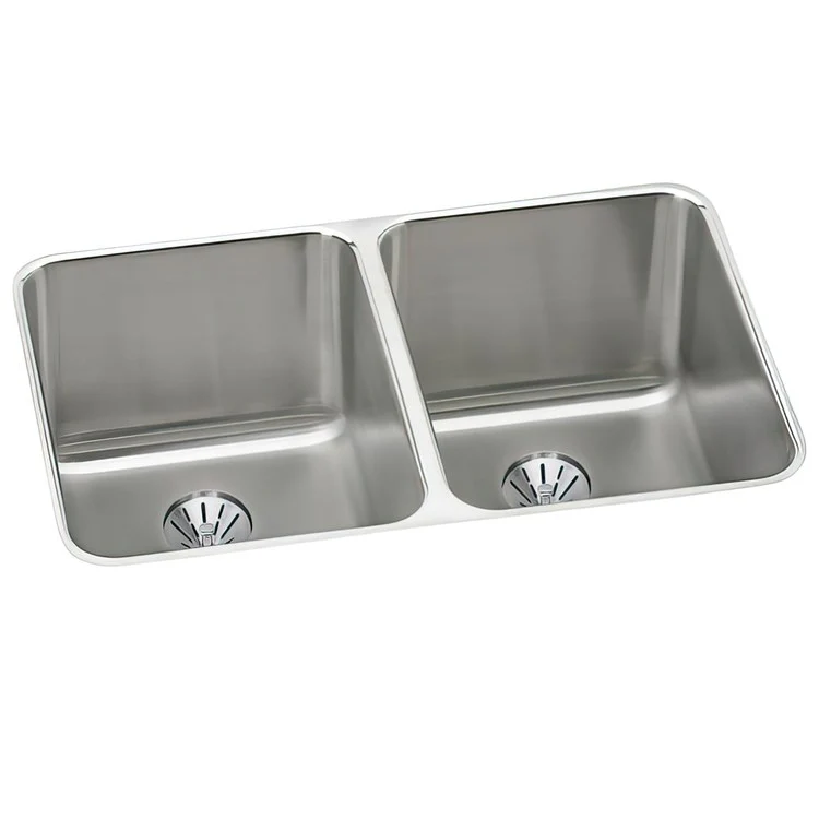 Kitchen Sink Lustertone Classic 31.25 x 20 Inch Double Bowl with Perfect Drain Lustrous Highlighted Satin Undermount - Frankwebs