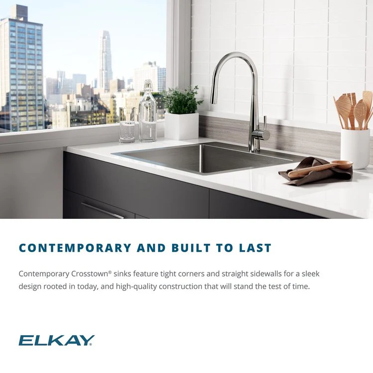 Kitchen Sink Crosstown 30.75 x 18.5 Inch Double Bowl Equal Polished Satin Undermount Drain Location Rear Center Includes 1000001405 Template - Frankwebs