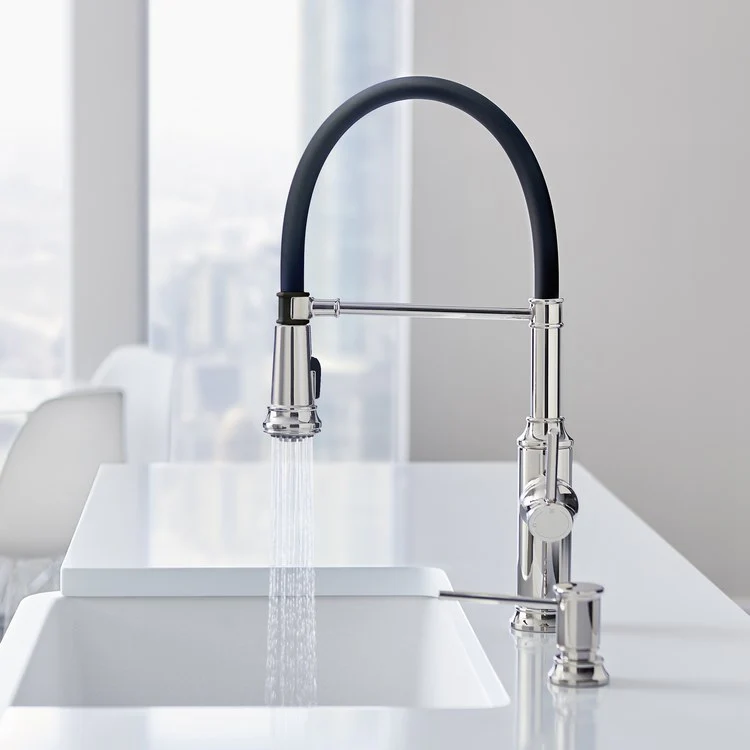 Empressa Single Handle Pull Out Semi-Pro Kitchen Faucet - Chrome - Frankwebs