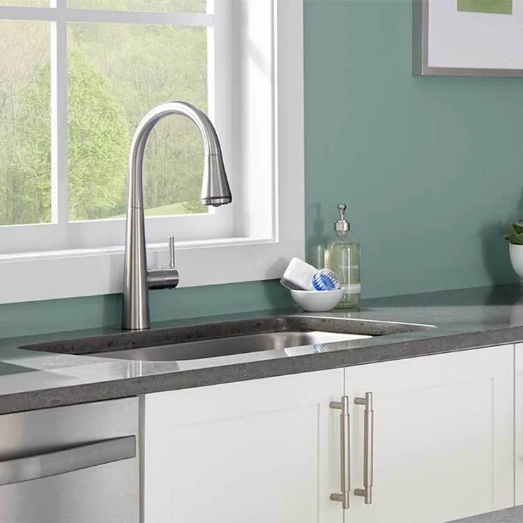 Edgewater SelectFlo Single Handle Pull Down Kitchen Faucet - Frankwebs