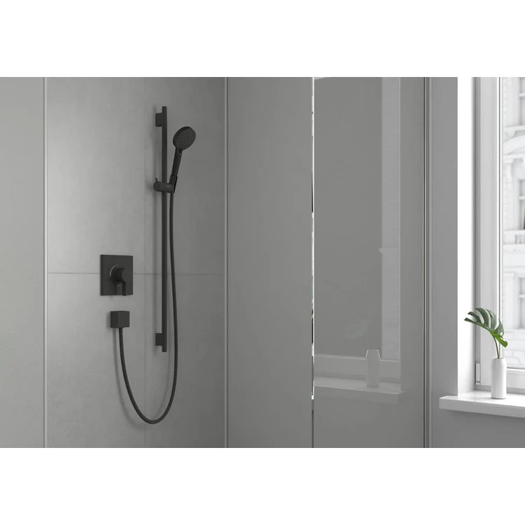 Pressure Balance Valve Trim Ecostat Square 1 Lever Matte Black ADA 5.5 Gallons per Minute - Frankwebs