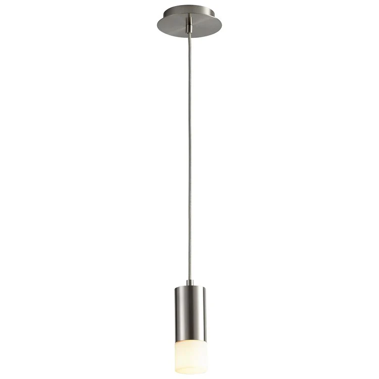Magneta Single-Light LED Mini Pendant with Glass Shade - Satin Nickel - Frankwebs