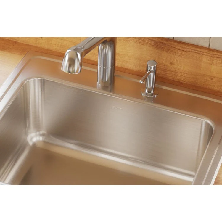 Kitchen Sink Lustertone Classic 25 x 21.25 Inch Single Bowl 2 Hole Lustrous Satin Drop-In - Frankwebs