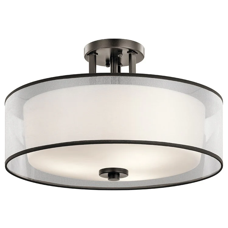 Tallie Three-Light Semi-Flush Mount Ceiling Fixture - Frankwebs