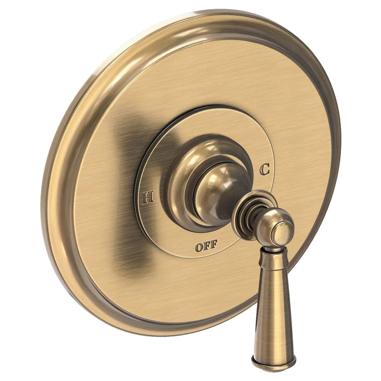 Pressure Balance Valve Trim Sutton Round 1 Lever Satin Brass PVD ADA Depth 4 Inch - Frankwebs