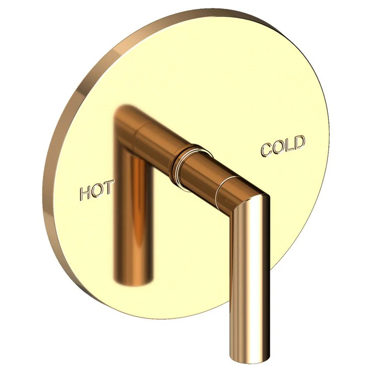 Pressure Balance Valve Trim Pavani Round 1 Lever Midnight Chrome ADA Depth 2-4/5 Inch - Frankwebs