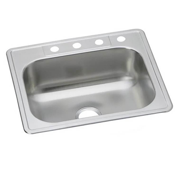 Kitchen Sink Dayton 33 x 22 Inch Single Bowl Equal 3 Hole Elite Satin Drop-In Drain Location Center Multiple of 40 Bottom Only Pads - Frankwebs