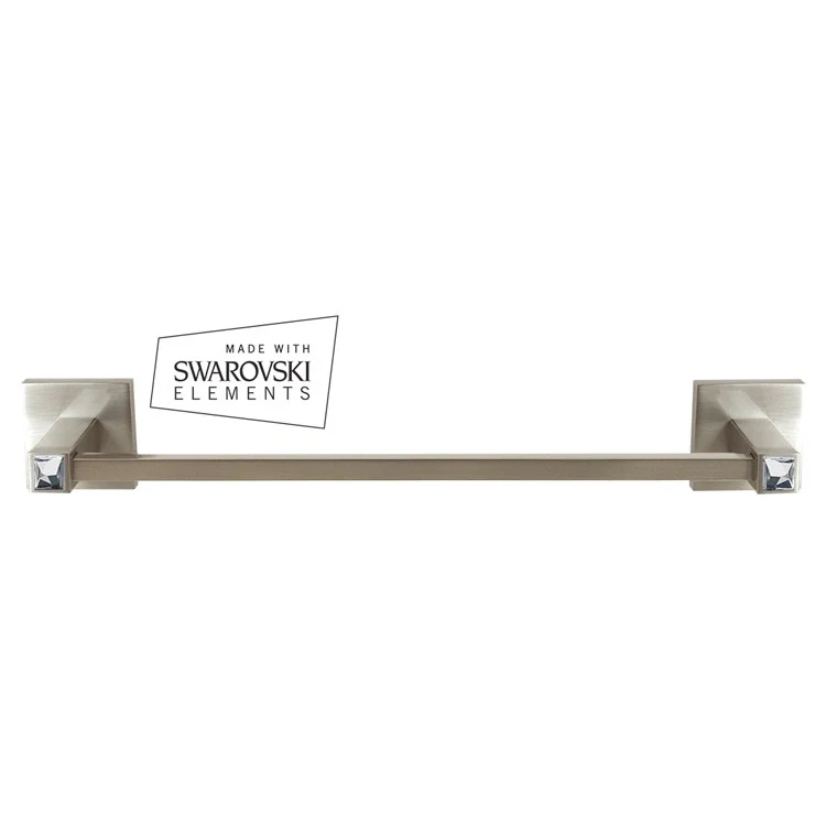 Towel Bar Contemporary I Crystal Bath 12 Inch Polished Chrome Brass 2-1/4 Inch - Frankwebs