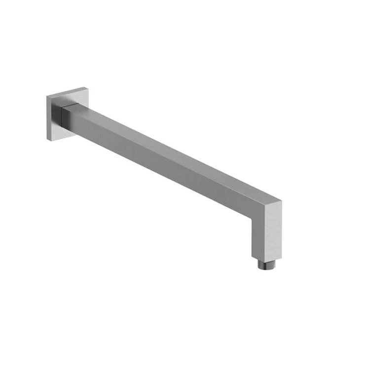 Shower Arm with Square Escutcheon and Square Flange Chrome 16 Inch 15-3/4 Inch 1/2 Inch Inlet MNPT Brass Wall Mount - Frankwebs