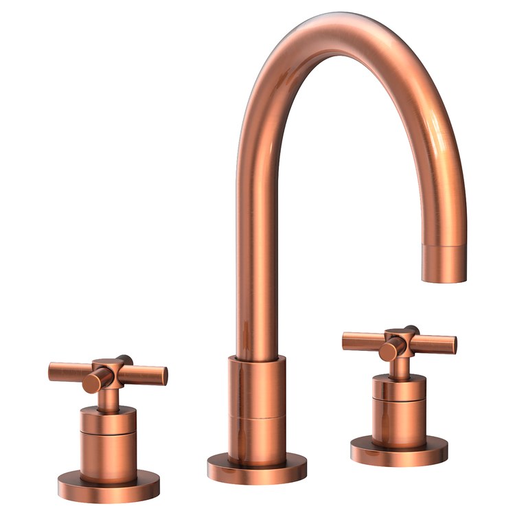 Kitchen Faucet East Linear 8 to 20 Inch Spread 2 Cross ADA Antique Brass Spout Height 5-11/16 Inch Spout Reach 7-7/8 Inch 1.8 Gallons per Minute - Frankwebs