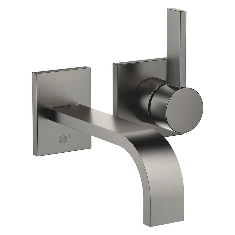 Lavatory Faucet MEM Mixer Wall Mount 1 Lever ADA WaterSense Brushed Dark Platinum 1.2 Gallons per Minute Less Drain 2 Hole - Frankwebs