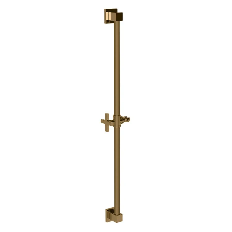 Slide Bar Square Plate 36 Inch French Gold PVD Brass Wall Mount - Frankwebs
