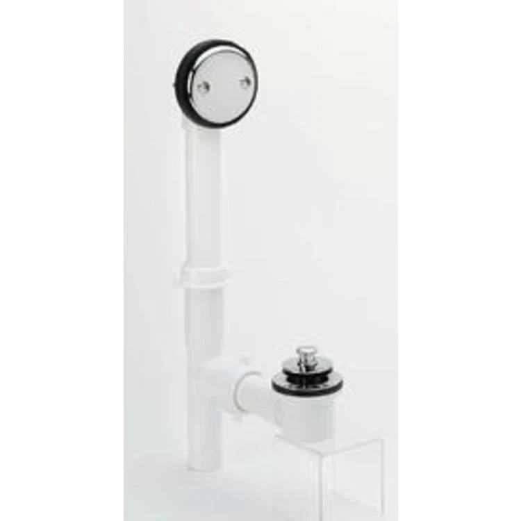 Waste and Overflow Assembly with Push eN Lift Closure Chrome Plated 1-1/2 Inch PVC - Frankwebs