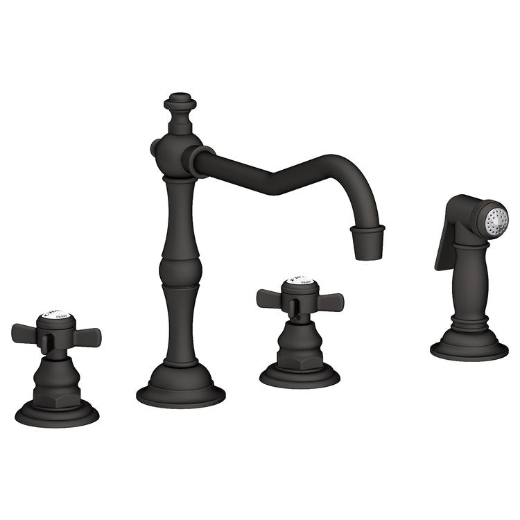 Kitchen Faucet Fairfield 8 to 20 Inch Spread 2 Cross ADA Satin Brass PVD Pull Out Sidespray Spout Height 5-5/9 Inch Spout Reach 9-1/2 Inch 1.8 Gallons per Minute - Frankwebs