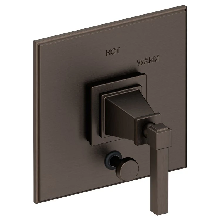 Pressure Balance Valve Trim Malvina Square with Diverter 1 Lever Antique Copper ADA Depth 4 Inch - Frankwebs