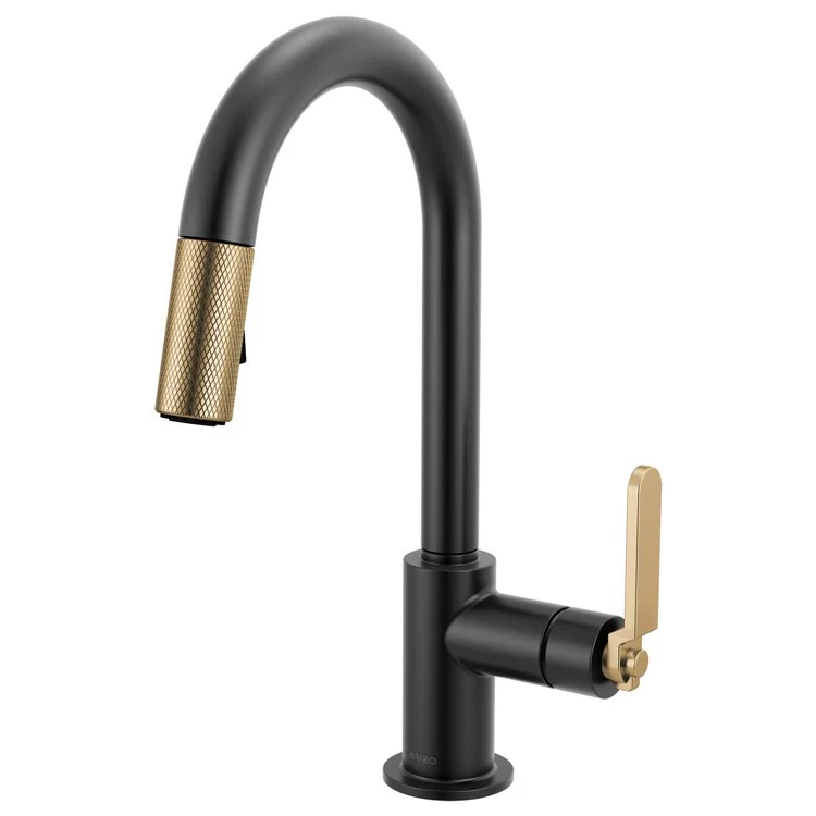 Prep Faucet Litze 1 Industrial Handle ADA Brilliance Luxe Gold Pull Down Dual Function Arc 360 DEG Swivel 1.8 Gallons per Minute - Frankwebs